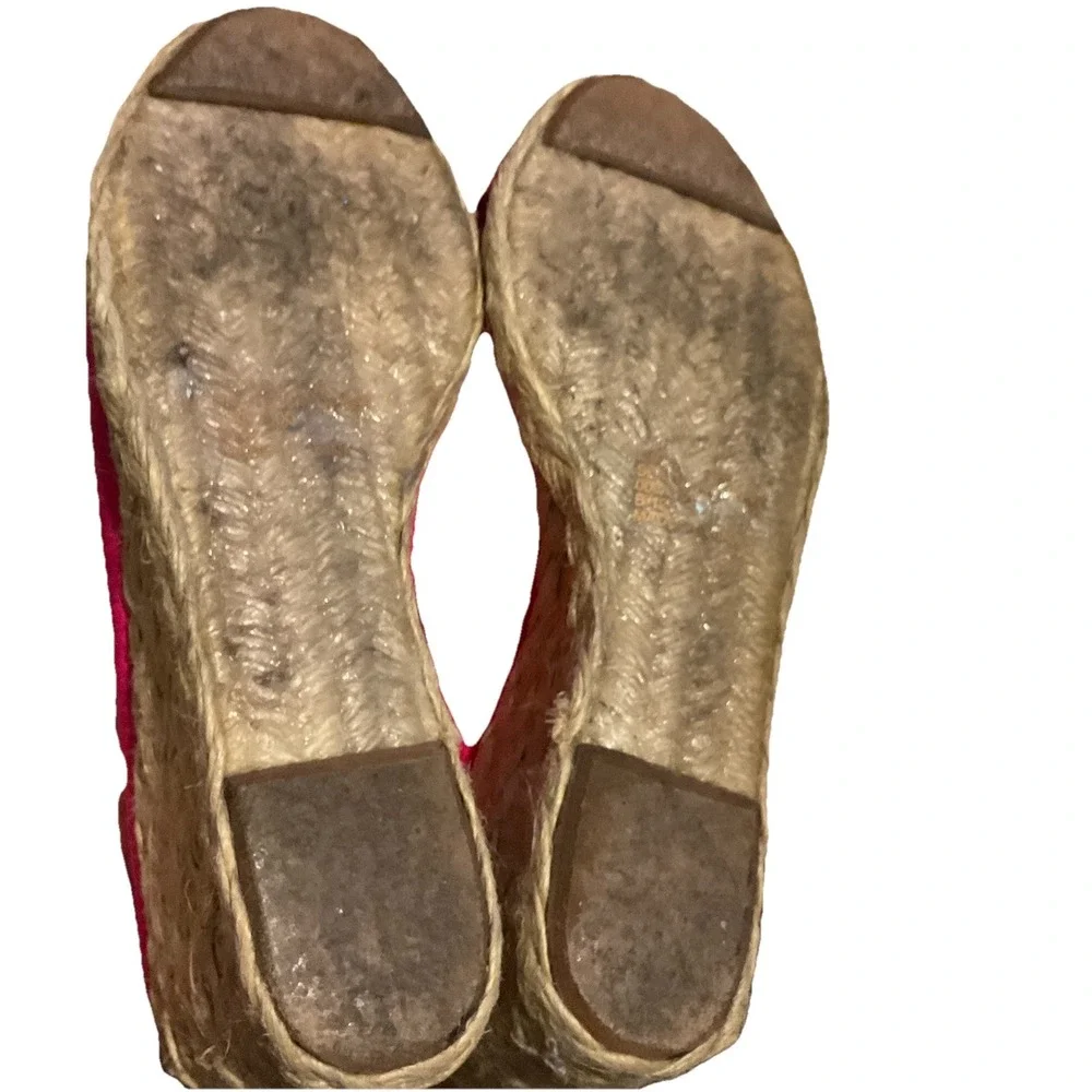 LRL Ralph Lauren Cecilia Sz‎ 7.5 Shantung Silk Espadrille Wedge Peep Toe Sandals